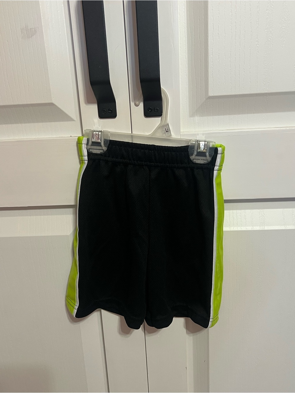 Garanimals Black Shorts with Lime Green Side Panels